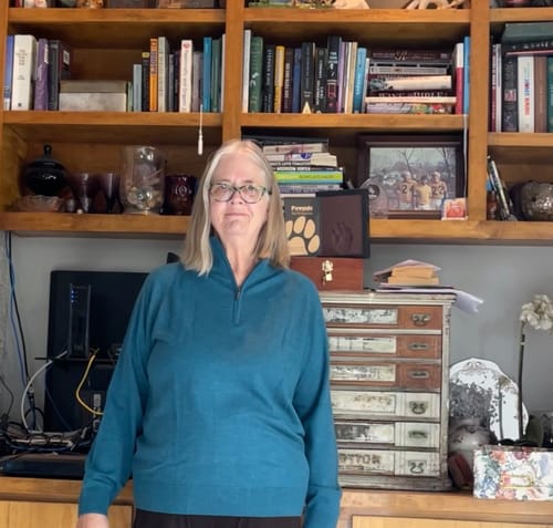 Customer photo review of Collins Half Zip Sweater - Harbor Teal