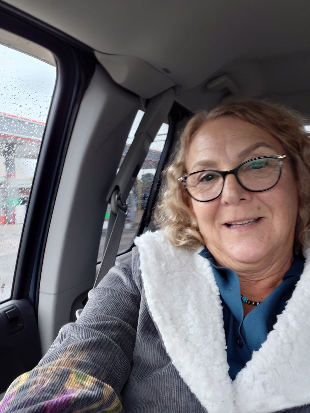 Customer photo review of Tie Dye Corduroy Jacket with Sherpa Fleece Trim