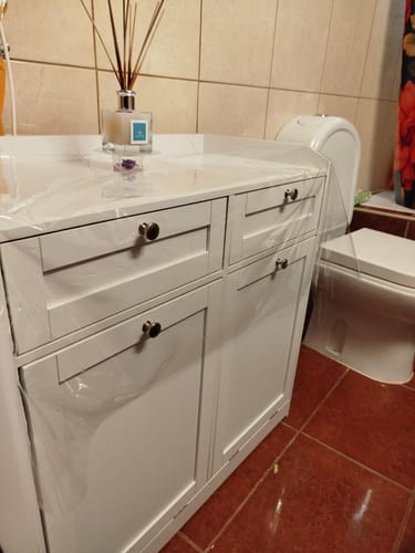 Customer photo review of Ντουλάπι Μπάνιου με διπλό καλάθι για άπλυτα και σακούλες 40 x 78,9 x 80,2 εκ. B34-BBC751W01