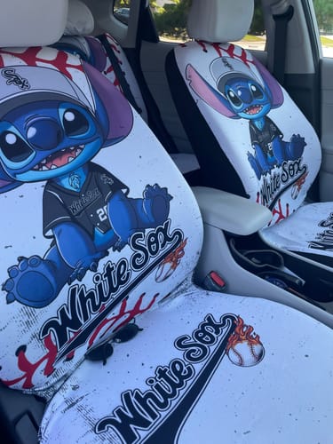 Customer photo review of Chicago White Sox Car Back Seat Covers Stitch Theme Collection