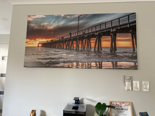 Customer photo review of Henley Beach Jetty - Ready to hang Canvas Print - CN184 - 70x140cm