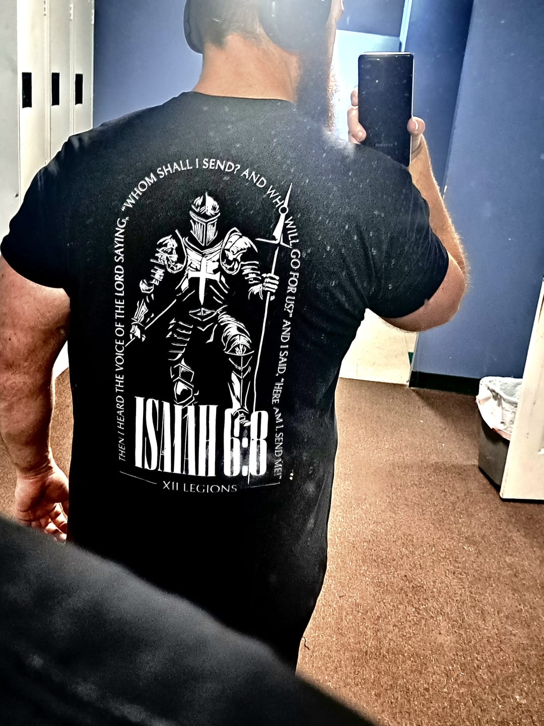 Customer photo review of ISAIAH 6:8 T-shirt