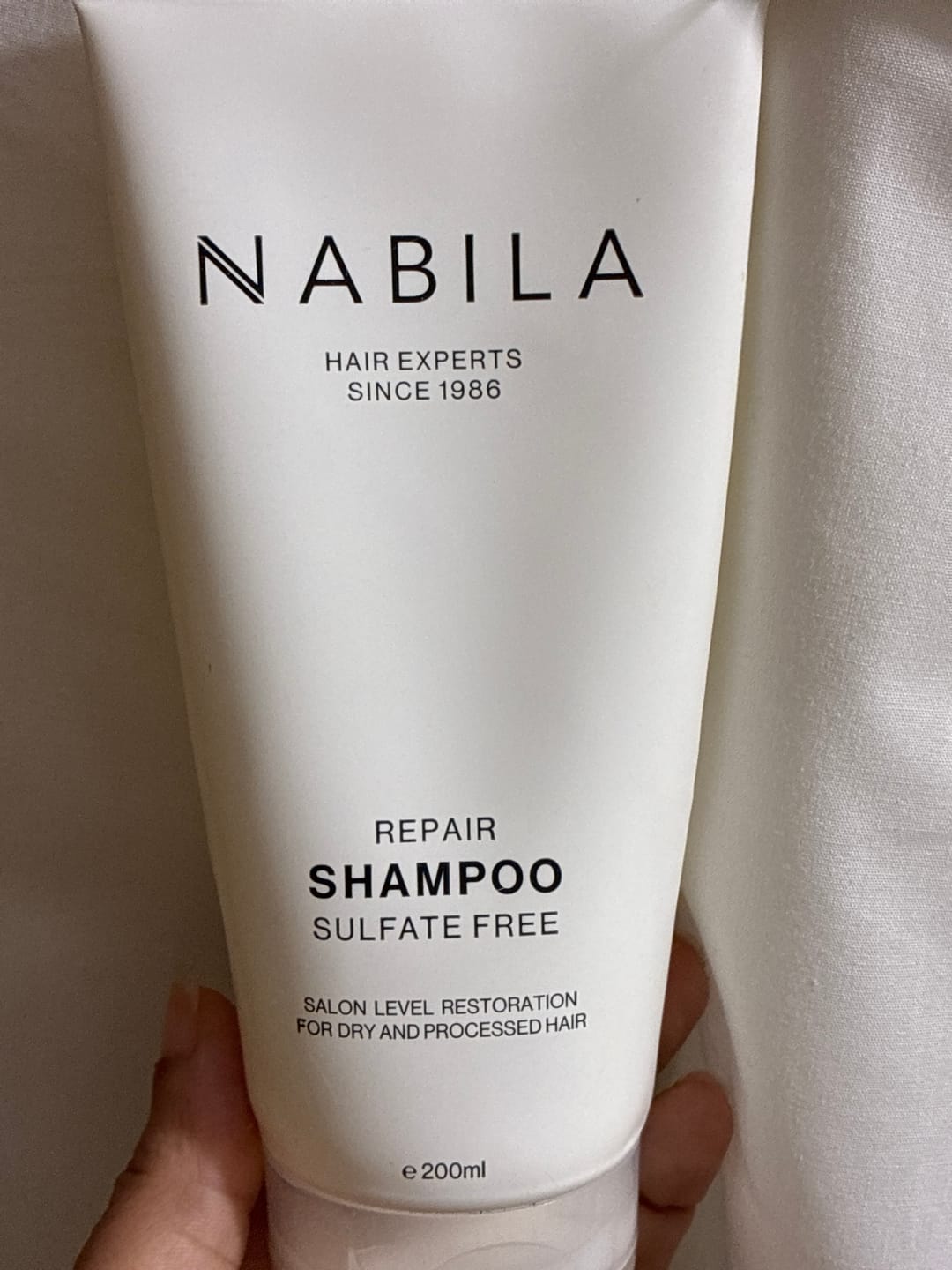 Customer photo review of NABILA Repair Shampoo Sulfate-Free | 200ml