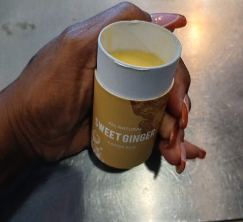 Customer photo review of Sweet Ginger Vapor Rub