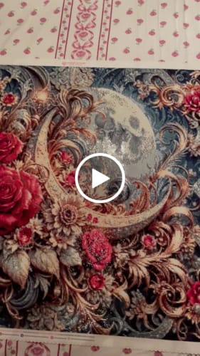 Customer video review of 5D Diamond Painting – Mondblüte in Gold