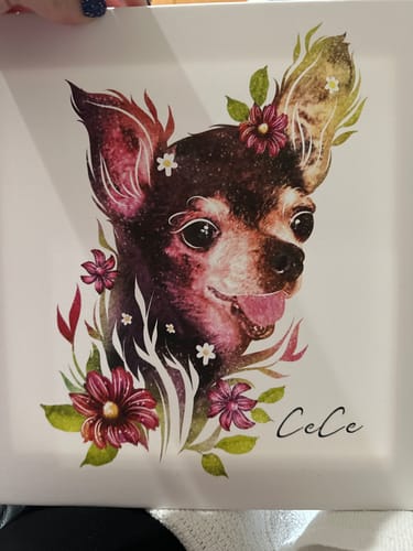 Customer photo review of Flowerpup Custom Pet Portrait (Humans too!)