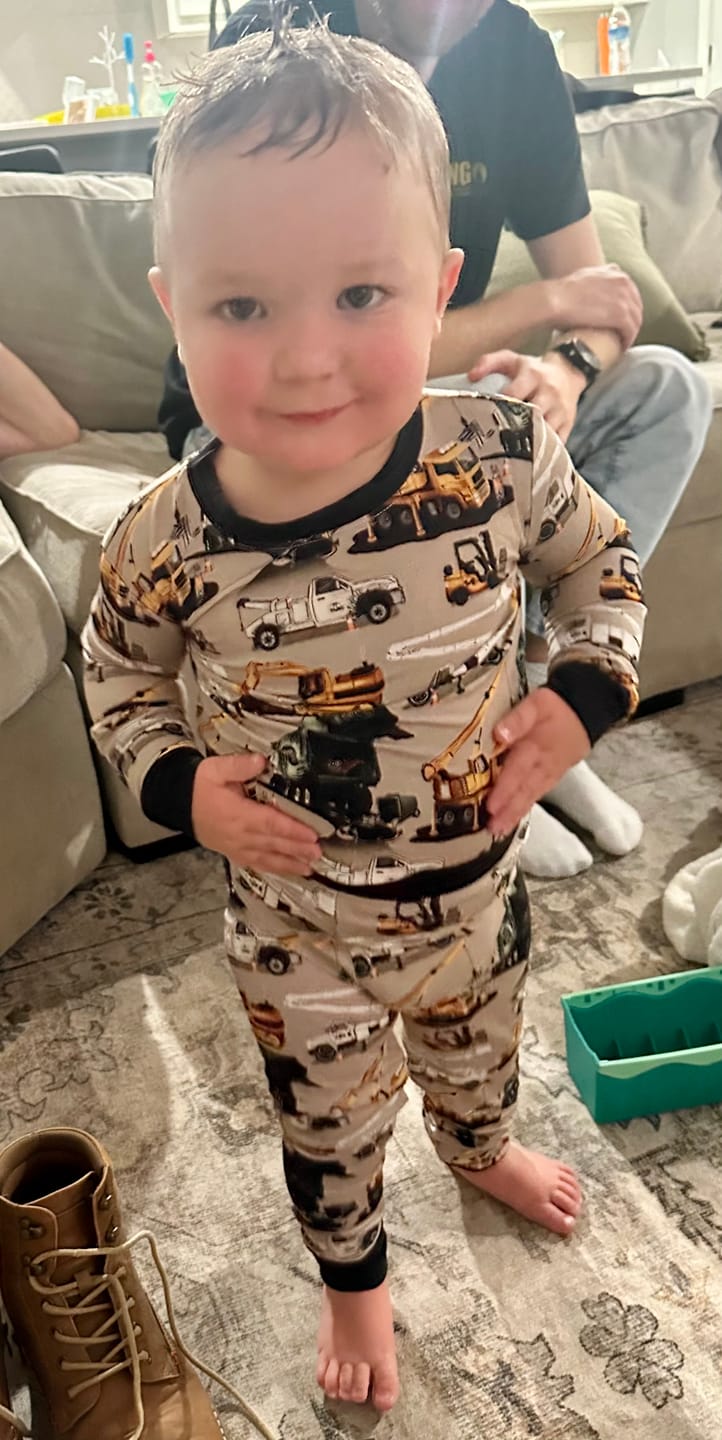 Customer photo review of Work Hard, Play Hard 2 Piece Pajama Set: Core Collection
