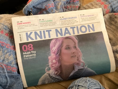 Customer photo review of Knit Nation • 1-Issue-a-Month Subscription