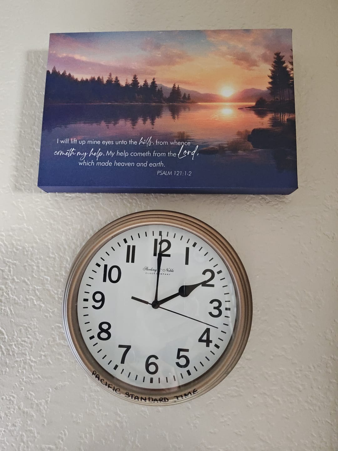Customer photo review of Psalm 121:1-2 My Help Cometh From The Lord Wall Art Canvas