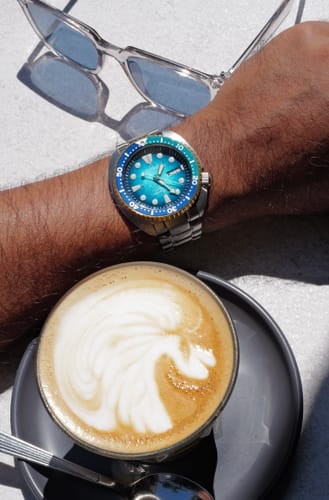 Customer photo review of Seiko Prospex Limited Edition 'Kame' Automatic Men's 45mm Watch SRPM04K