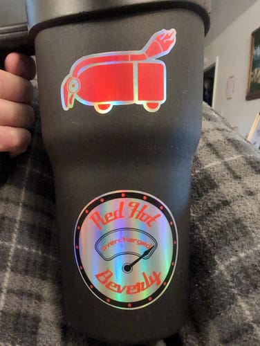 Customer photo review of 100 2.5" Custom Holographic Stickers
