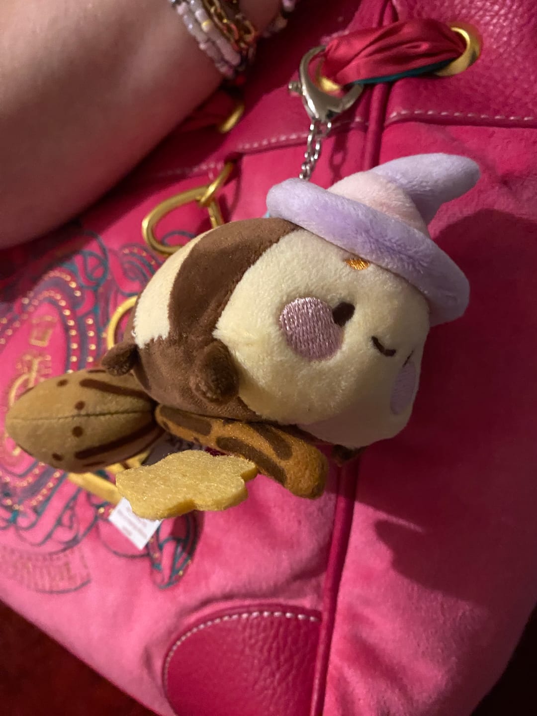 Customer photo review of PRE-ORDER | Bumblebutt & The Pastel Witch Keychain | Kawaii Bee Witch Plush on Broom | Cute Halloween Keyring