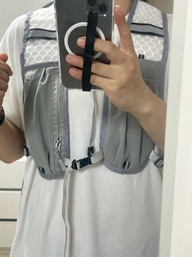 Customer photo review of HydraStride™ Reflective Running Vest – Lightweight Hydration Chest Pack with Bottle Storage