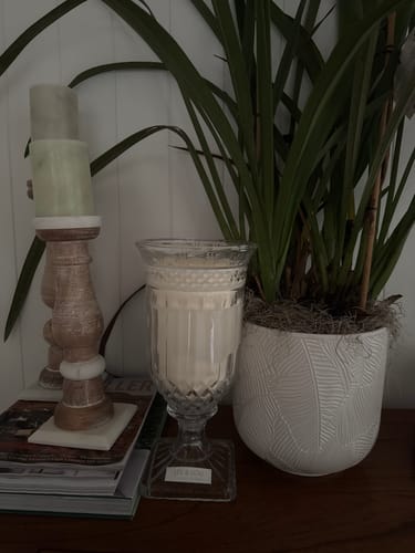 Customer photo review of Sea Salt & Cotton (Citrus | Sea Salt | Vanilla) - Crystal Vase Candle | 200hr Burn **PRE ORDER**