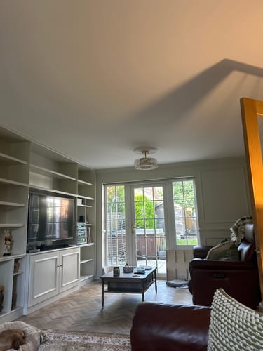 Customer photo review of 4-Light Crystal Drum Semi Flush Mount