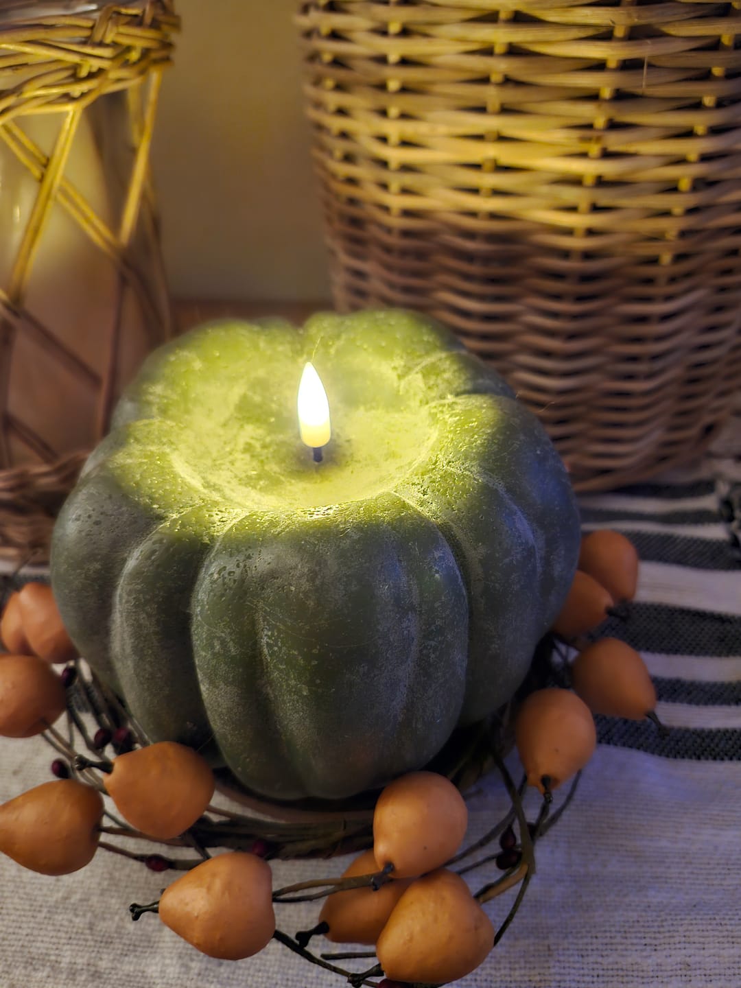 Customer photo review of Flameless Pumpkin Candles
