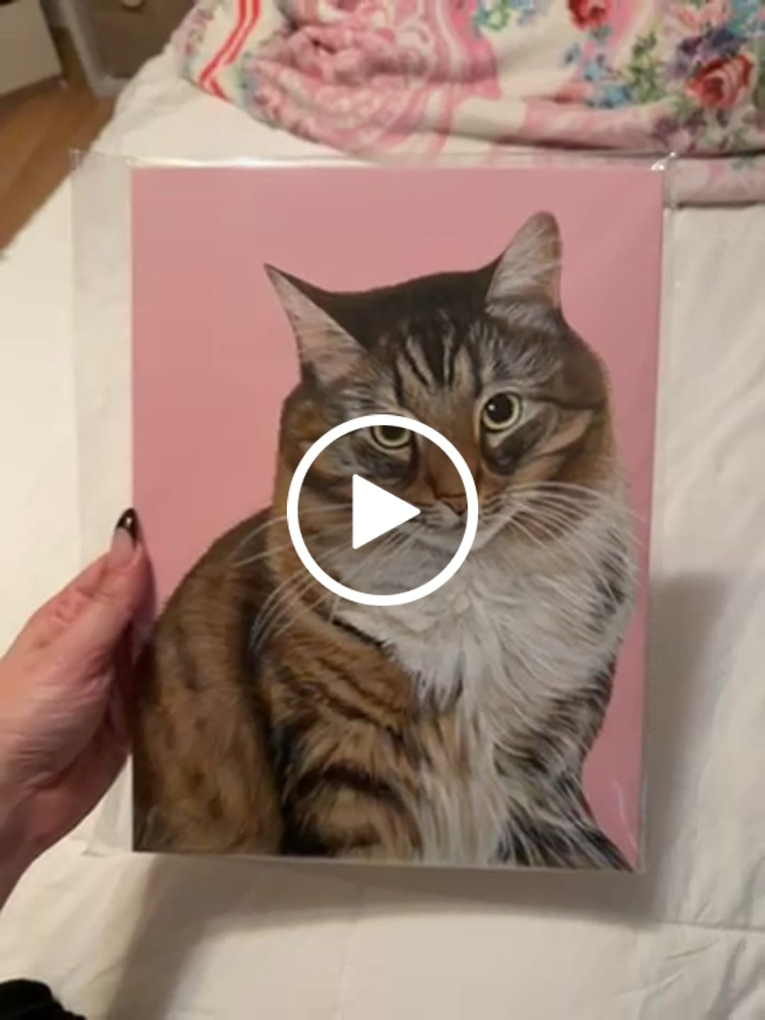 Customer video review of Custom Pet Painting