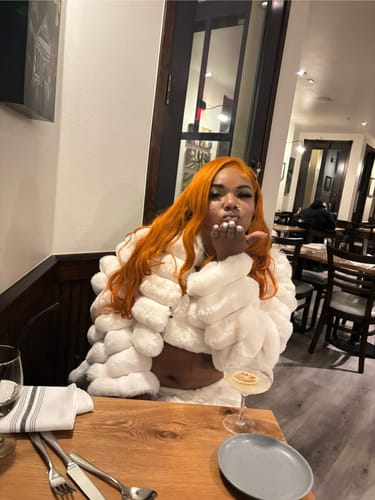 Customer photo review of Michelin Faux Fur Coat & Skirt SET