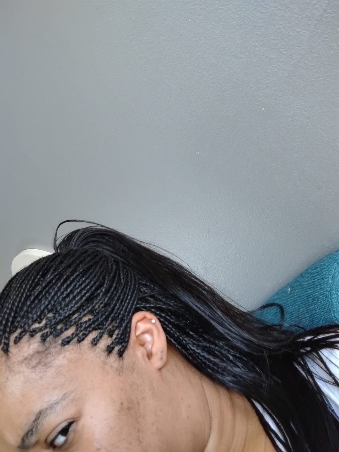 Customer photo review of Double Drawn Burmese Silky Straight Human Braiding Hair