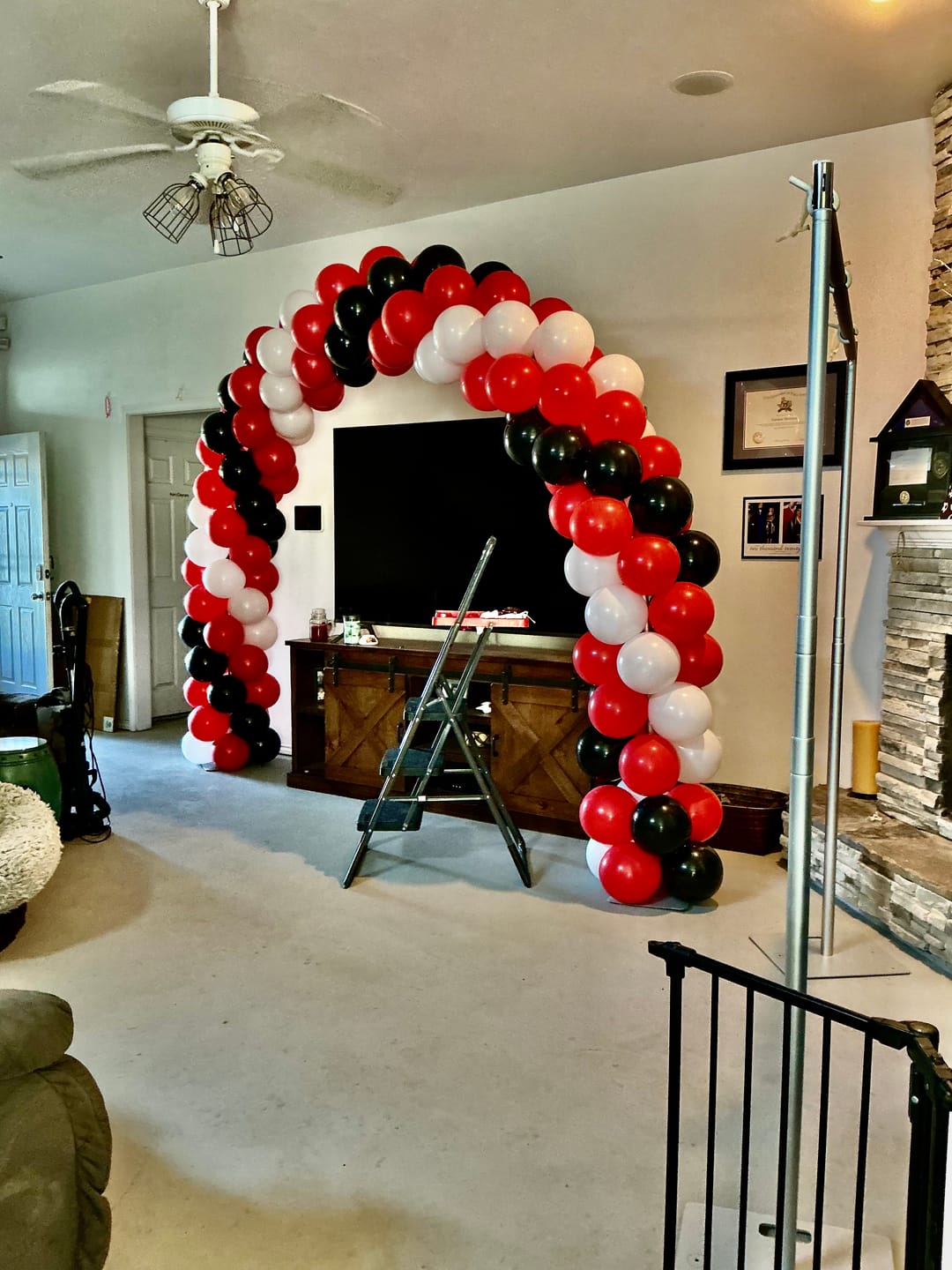 Customer photo review of 10x8 Ft Aluminum Balloon Arch Frame Wedding Arch Stand