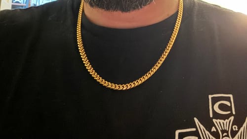 Customer photo review of CLEAN CUBANA CHAIN. - 6MM GOLD