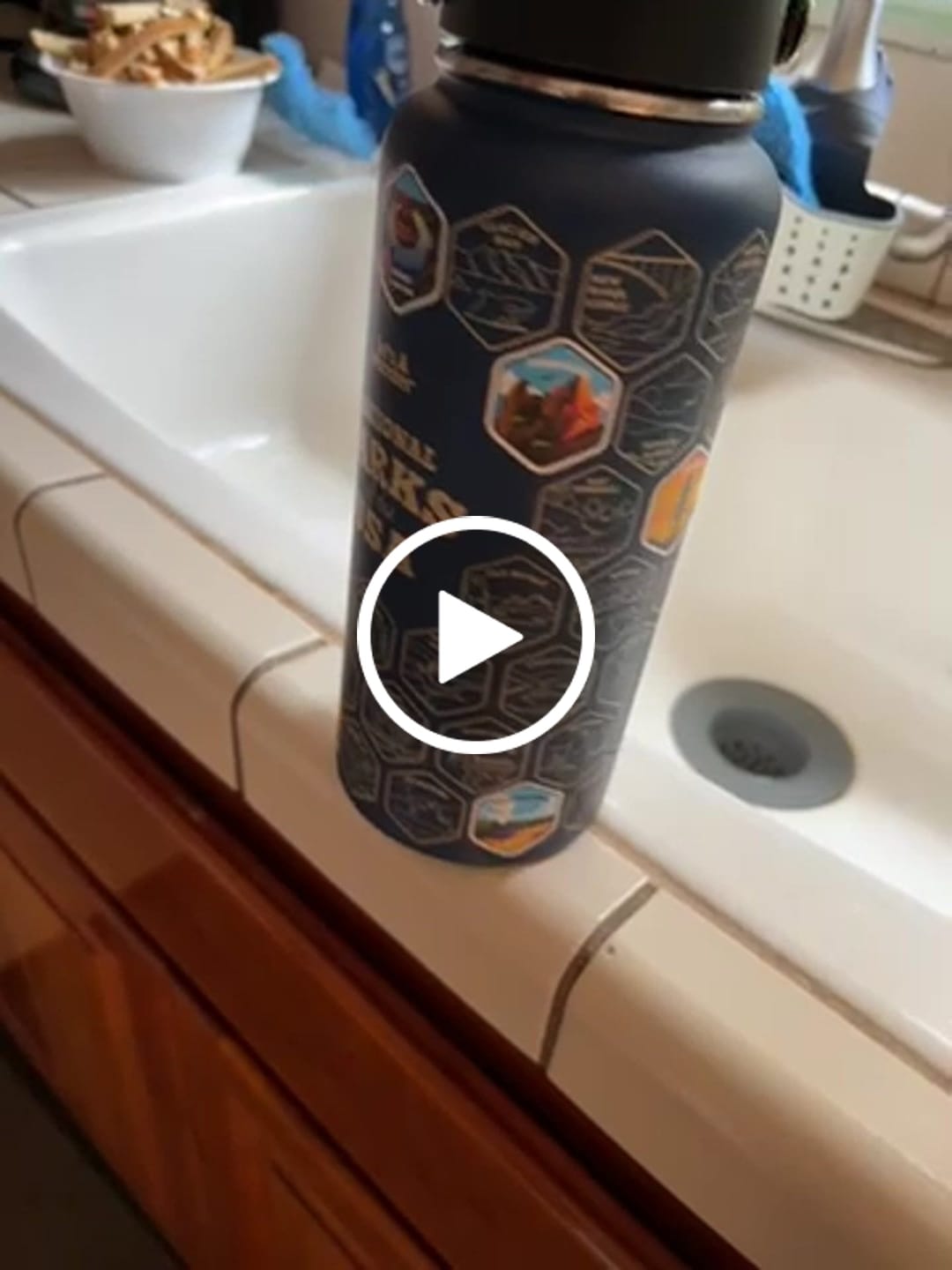 Customer video review of Lets Wander™ National Parks Water Bottle + Stickers