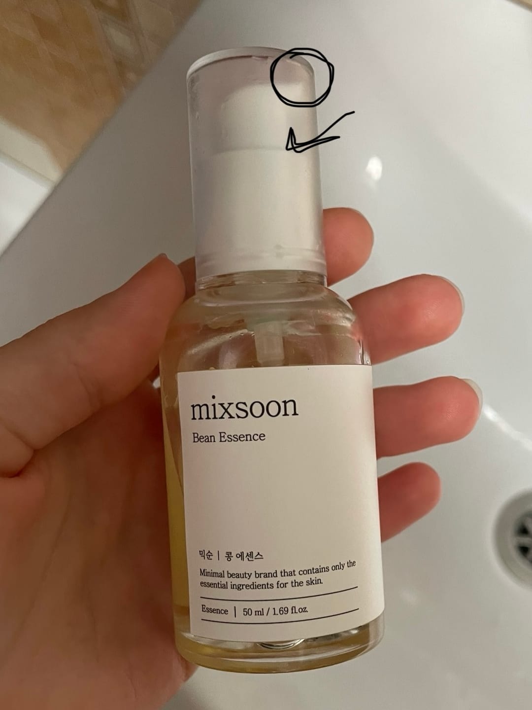 Customer photo review of Esence ar fermentētu sojas pupiņu ekstraktu Mixsoon Bean Essence