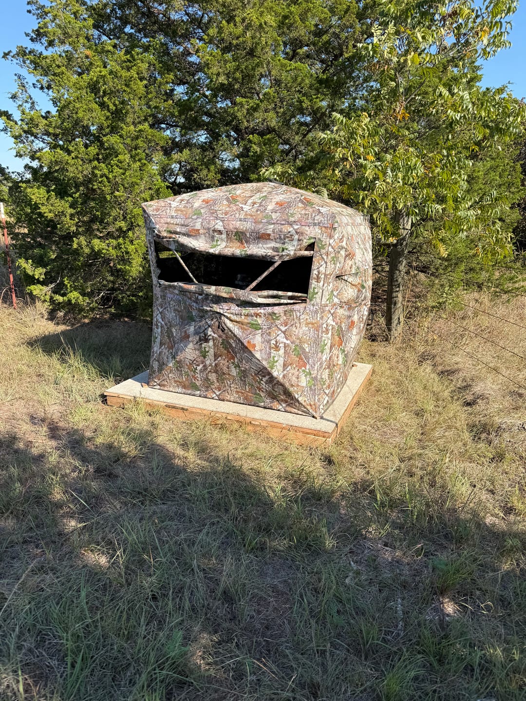Customer photo review of FLASH SALE VisST See-Through Pop-Up Ground Blinds with Silent Magnetic Door