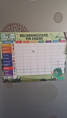 Customer photo review of Edubini Magnetische Belohnungstafel