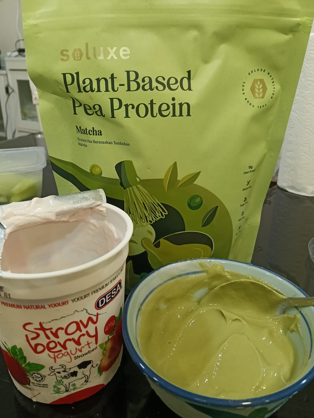Customer photo review of Pea Protein Isolate - Premium Matcha