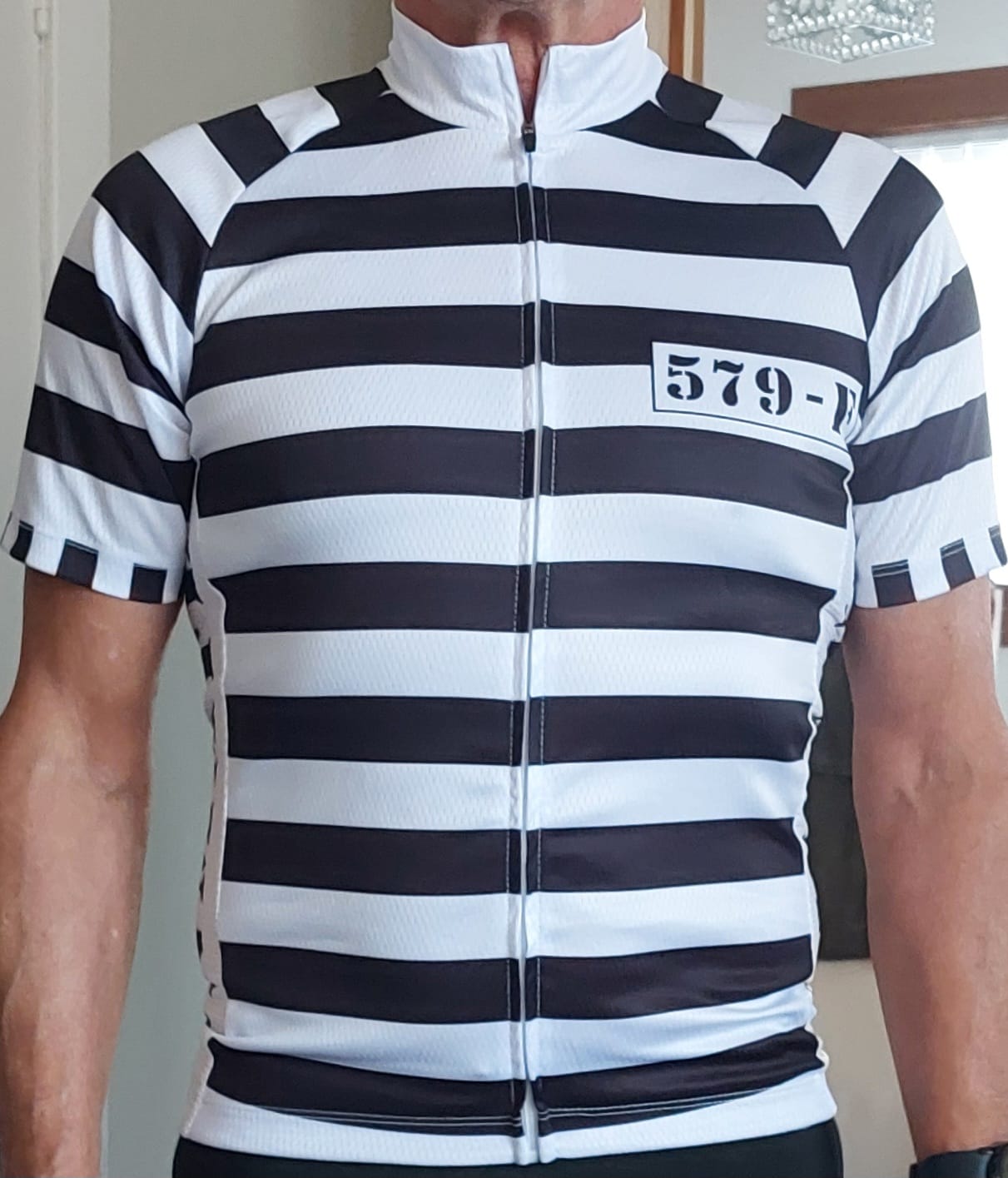 Customer photo review of Prison Inmate Cycling Jersey