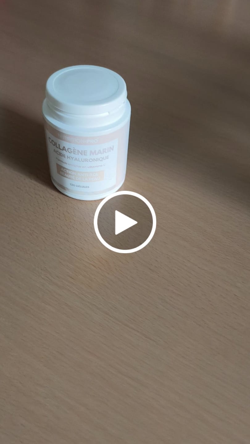 Customer video review of COLLAGÈNE MARIN HYDROLYSÉ / ACIDE HYALURONIQUE - 120 GÉLULES