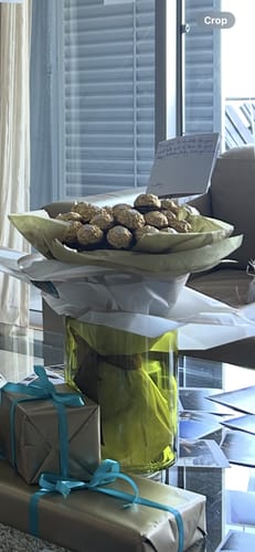 Customer photo review of Golden Ferrero Rocher Bouquet