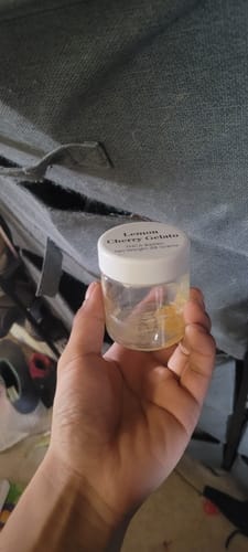 Customer photo review of Lemon Cherry Gelato | THCA Badder