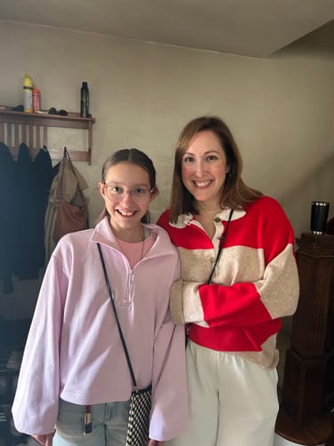 Customer photo review of Stevie Striped Polo Sweater