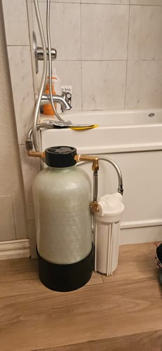 Customer photo review of Shower Water Softener System