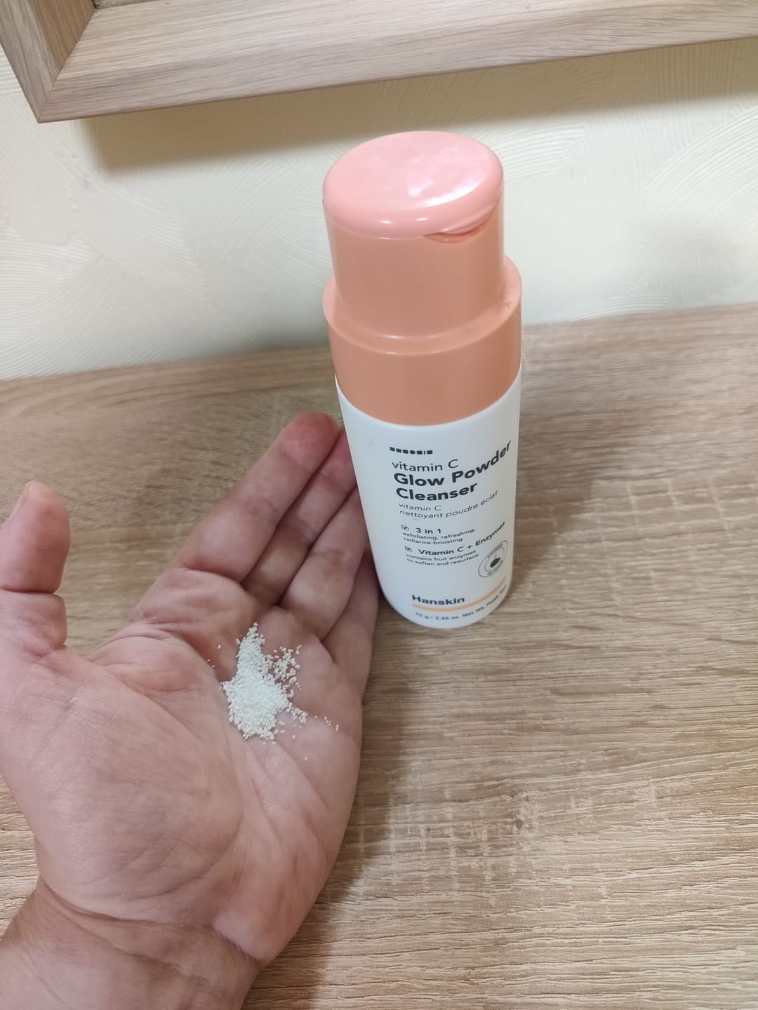 Customer photo review of Enzīmu pūderis Hanskin Vitamin C Glow Powder Cleanser
