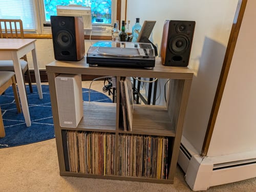 Customer photo review of R1380T Stylish Bookshelf Speakers (Certified Refurbished)