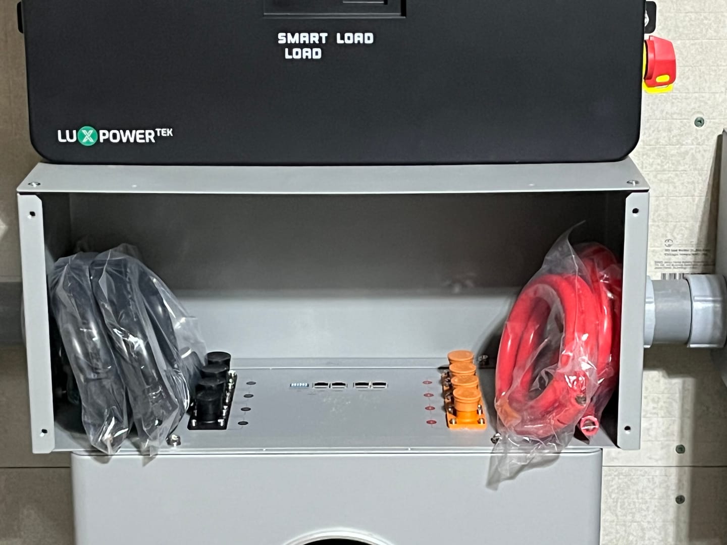 Customer photo review of EG4 Indoor Buildable Conduit Box for EG4-WallMount Indoor Battery