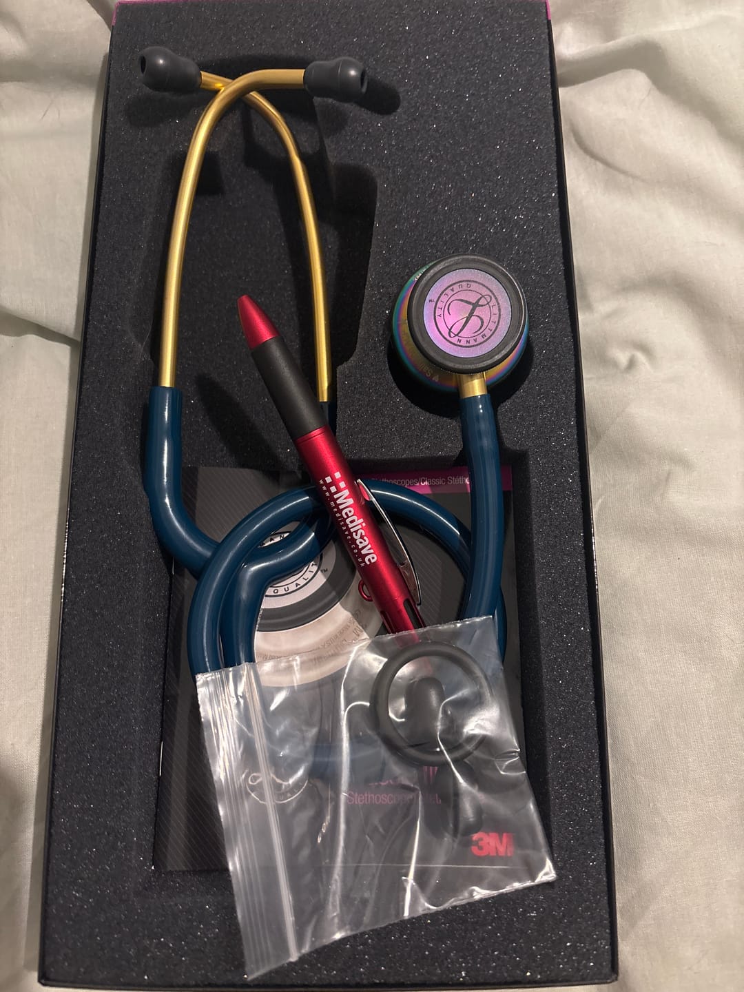 Customer photo review of Littmann Classic III Monitoring Stethoscope: Caribbean Blue Rainbow 5807
