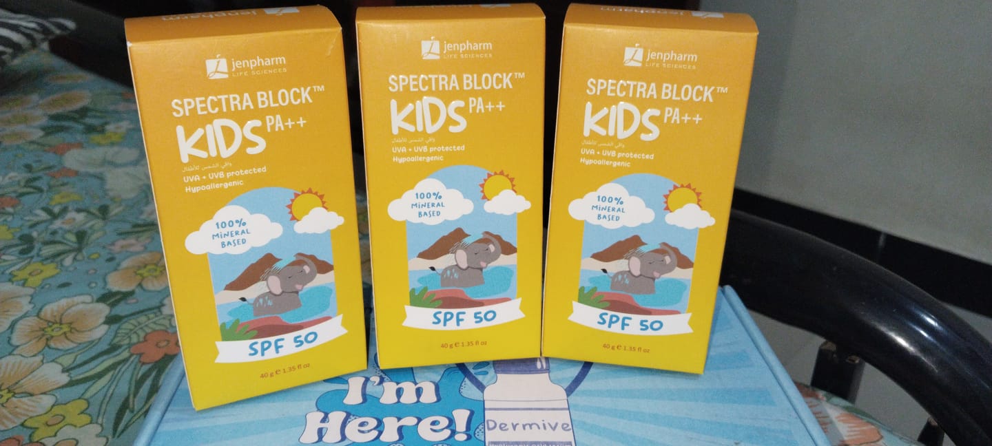 Customer photo review of Spectra Block Kids Spf50