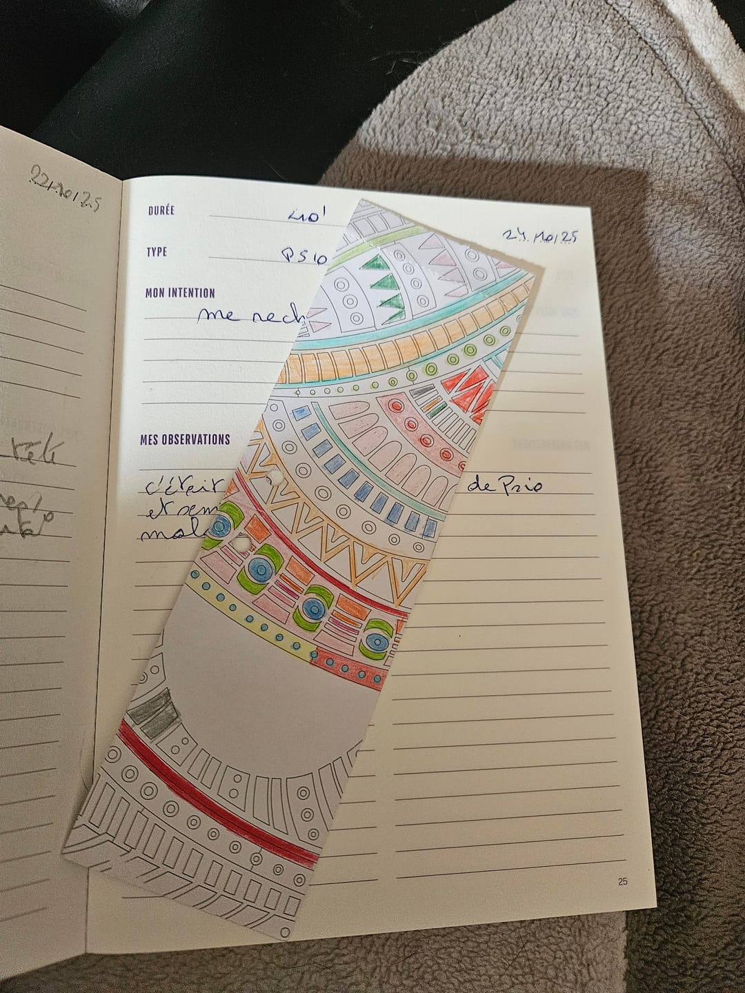 Customer photo review of Carnet de Méditation