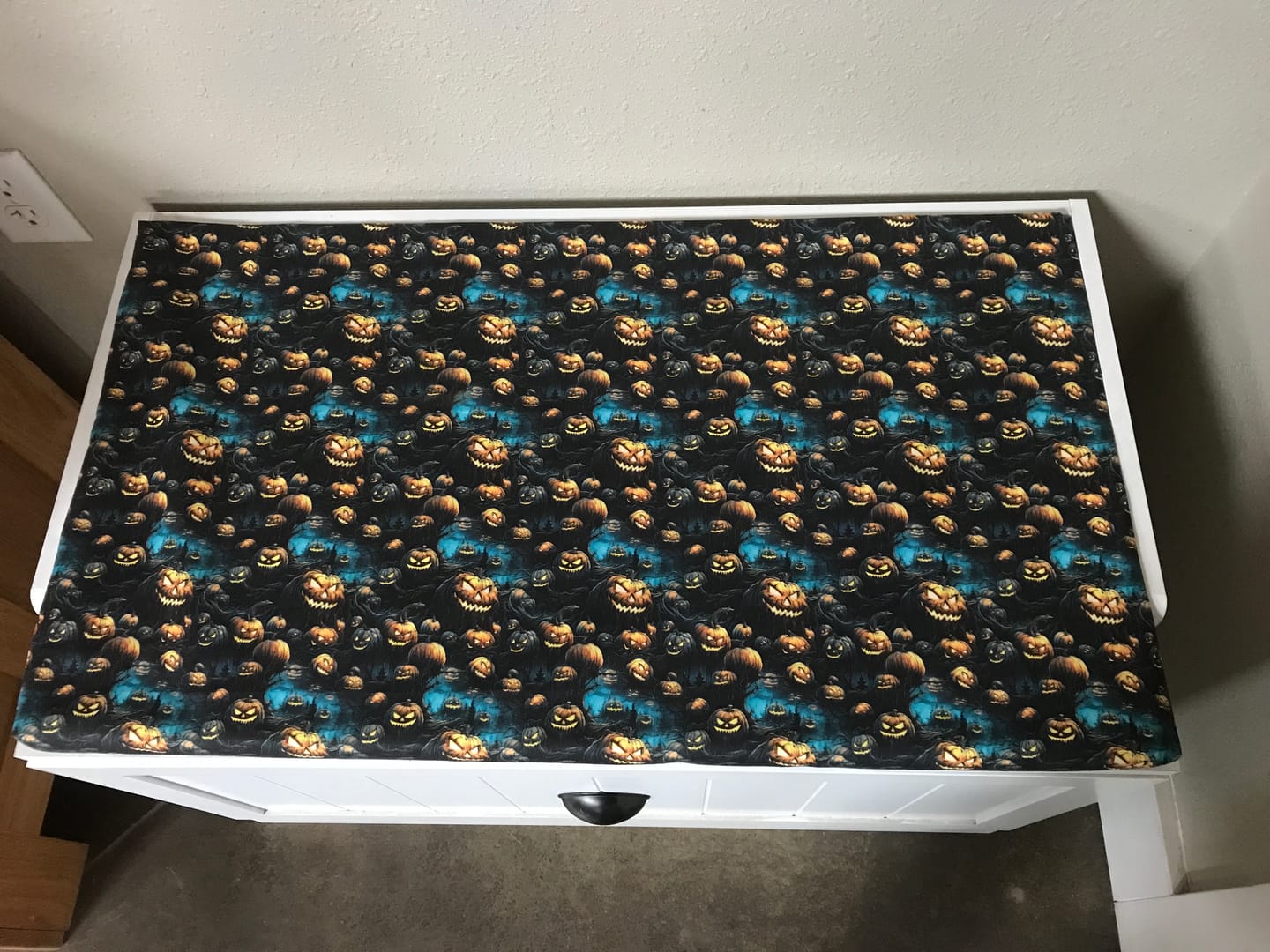 Customer photo review of Spooky Halloween Jack-O-Lantern Fabric