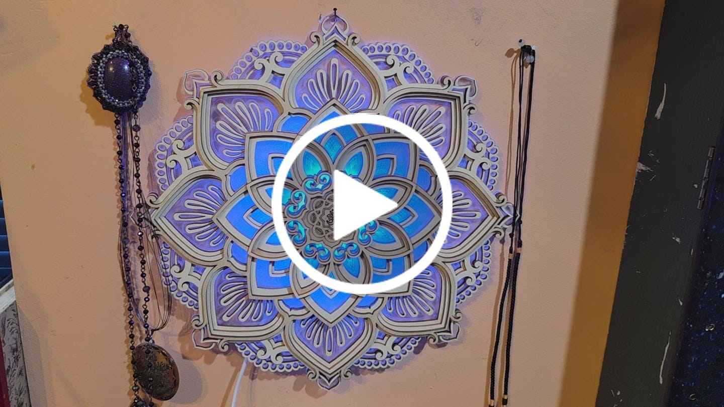 Customer video review of Lotus Flower Mandala Light Lamp