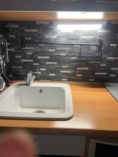 Customer photo review of Crédence Adhésive Mosaique Salle de Bain Anthracite