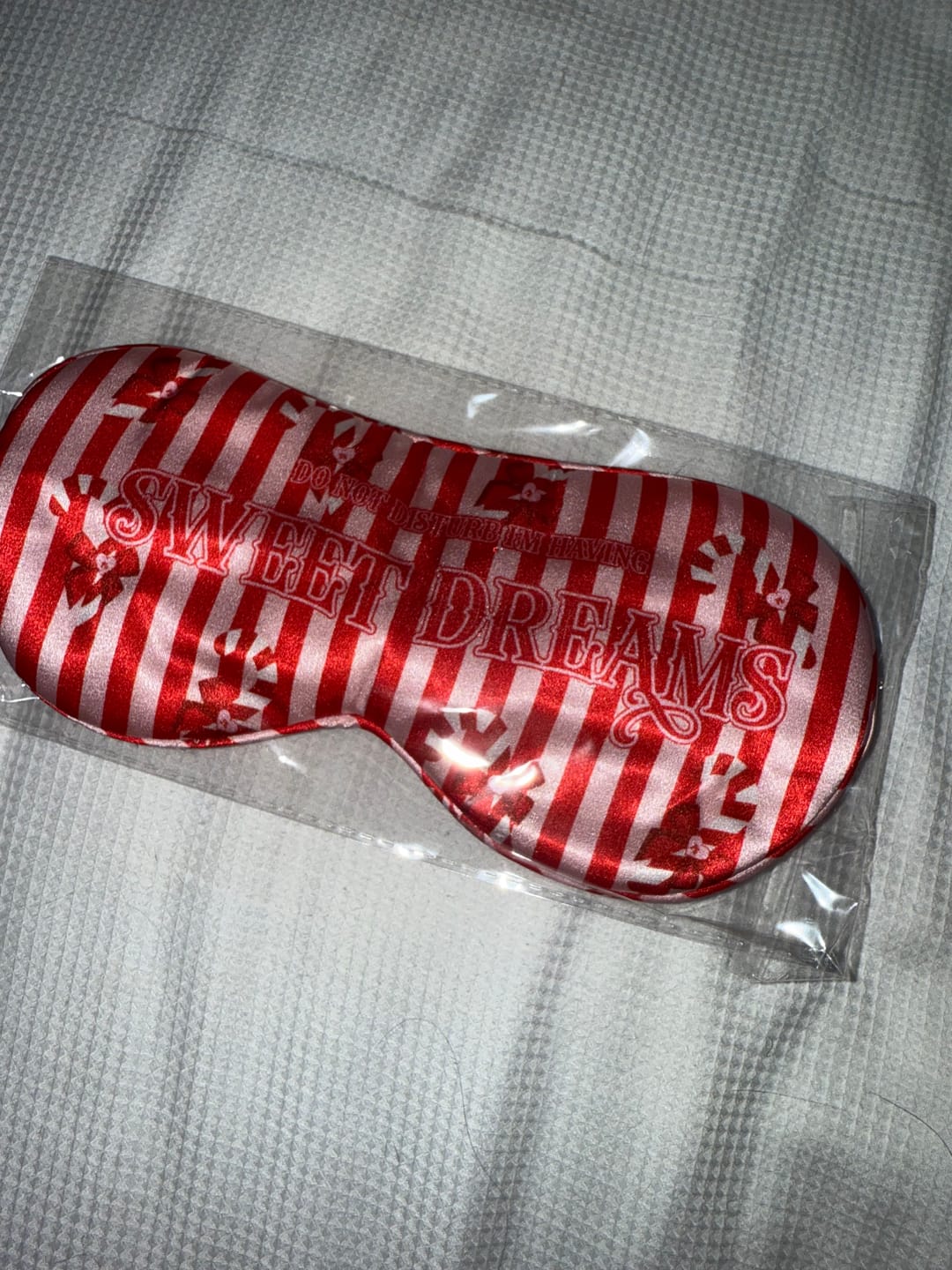 Customer photo review of P.Louise Sweet Dreams Christmas Eye Mask
