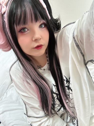 Customer photo review of Korura Original Wig #001 – KuroNeko Hime