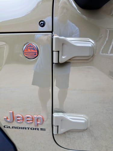 Customer photo review of COVER'D UP Door Hinge Covers (2/4 DOORS)