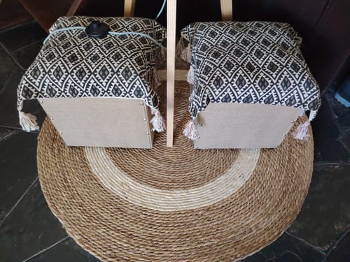 Customer photo review of Alfombra Redonda 1m Yute Tejido Artesanal Fibras Naturales