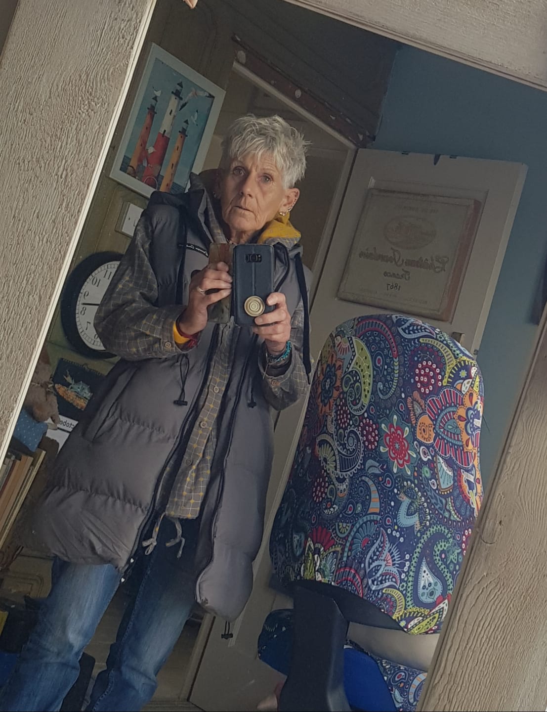 Customer photo review of Plus Size Women Autumn Vintage Plaid Hooded 100%Cotton Shirt